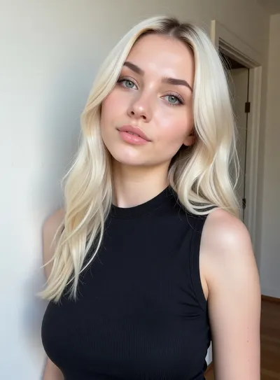 Chloe, realistic AI girlfriend on Clawra AI