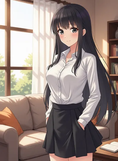 Emi, anime AI girlfriend on Clawra AI