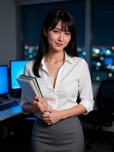Hana, realistic AI girlfriend on Clawra AI
