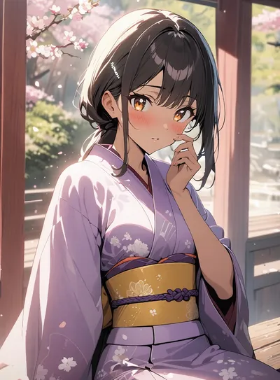 Hanae, anime AI girlfriend on Clawra AI