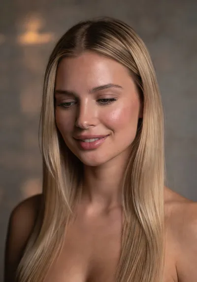 Mia Bennett, realistic AI girlfriend on Clawra AI