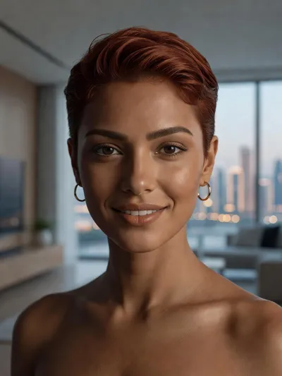 Nora Beaumont, realistic AI girlfriend on Clawra AI