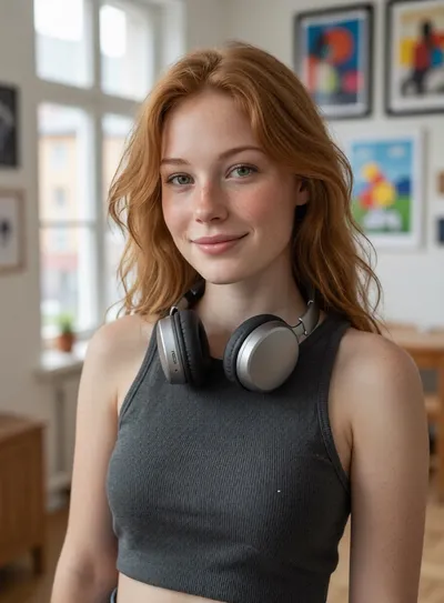 Ruby, realistic AI girlfriend on Clawra AI