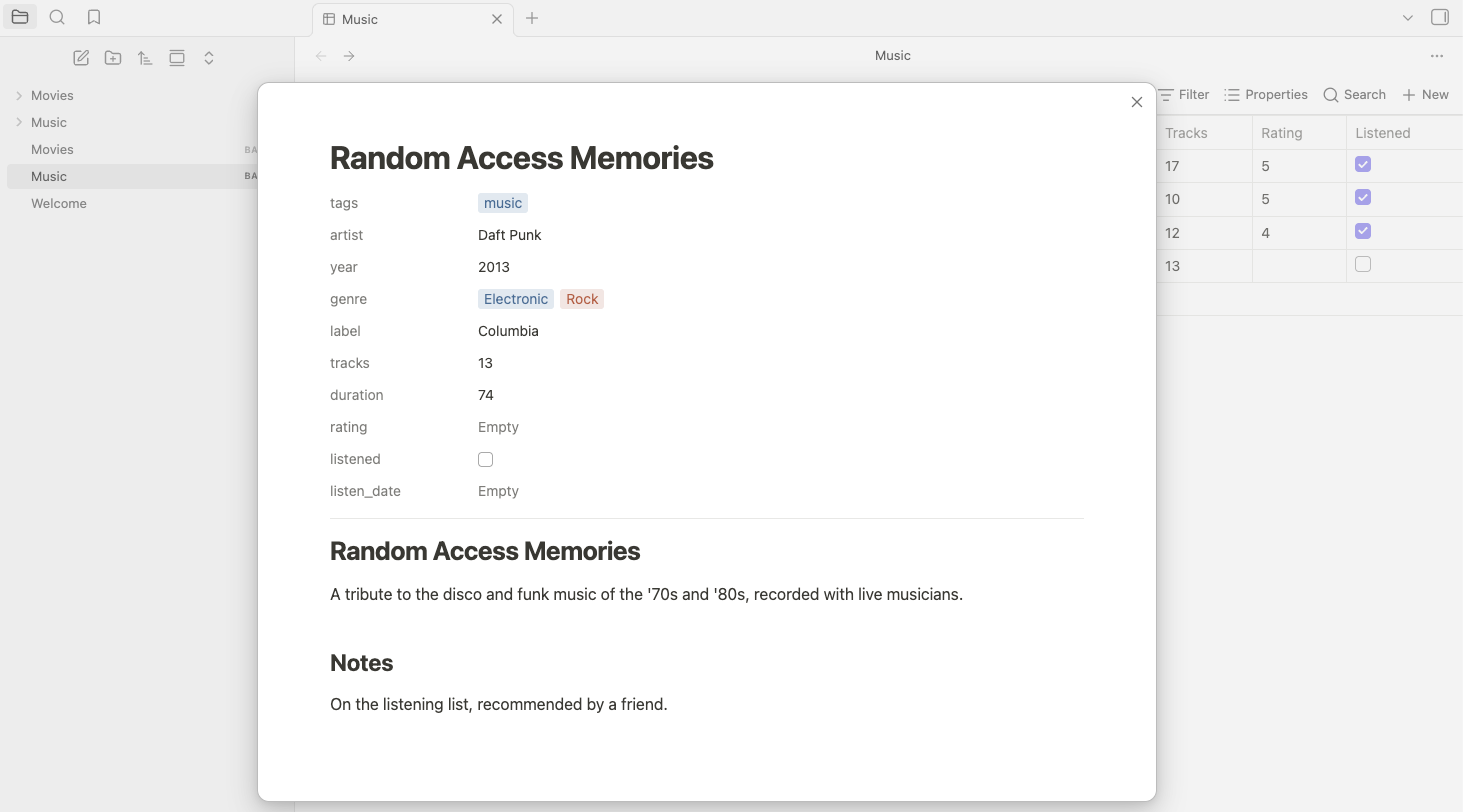 The Notion-style page panel
