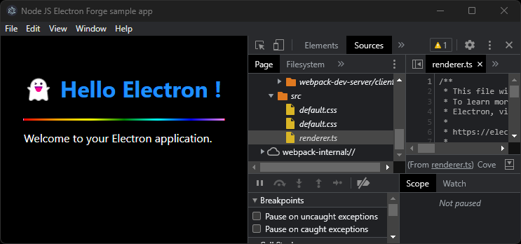 Electron + Chrome running on Windows 11