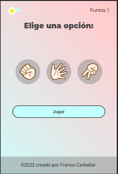 Juego piedra, papel o tijera MObile