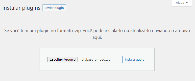 Enviar novo plugin Enviar Plugin