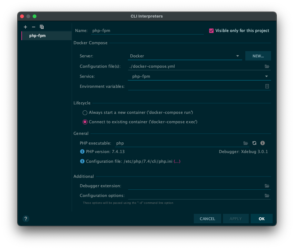 Cli interpreter config