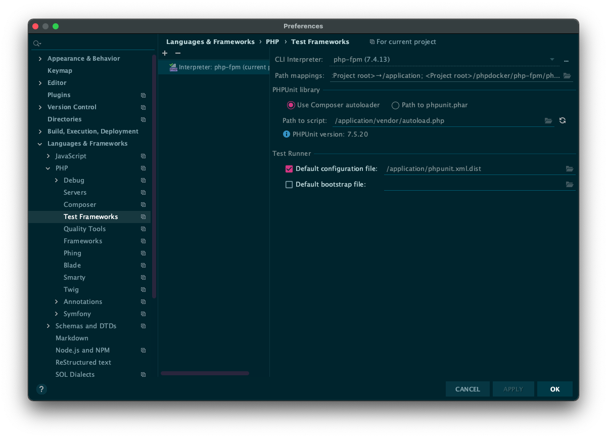 PHP Unit remote config