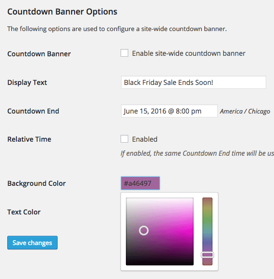 And easily customize the color of your countdown banner and text.