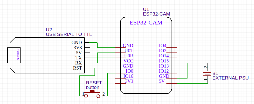 schematics to wire the board