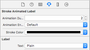 UIStrokeAnimatedLabel Interface Builder Customization