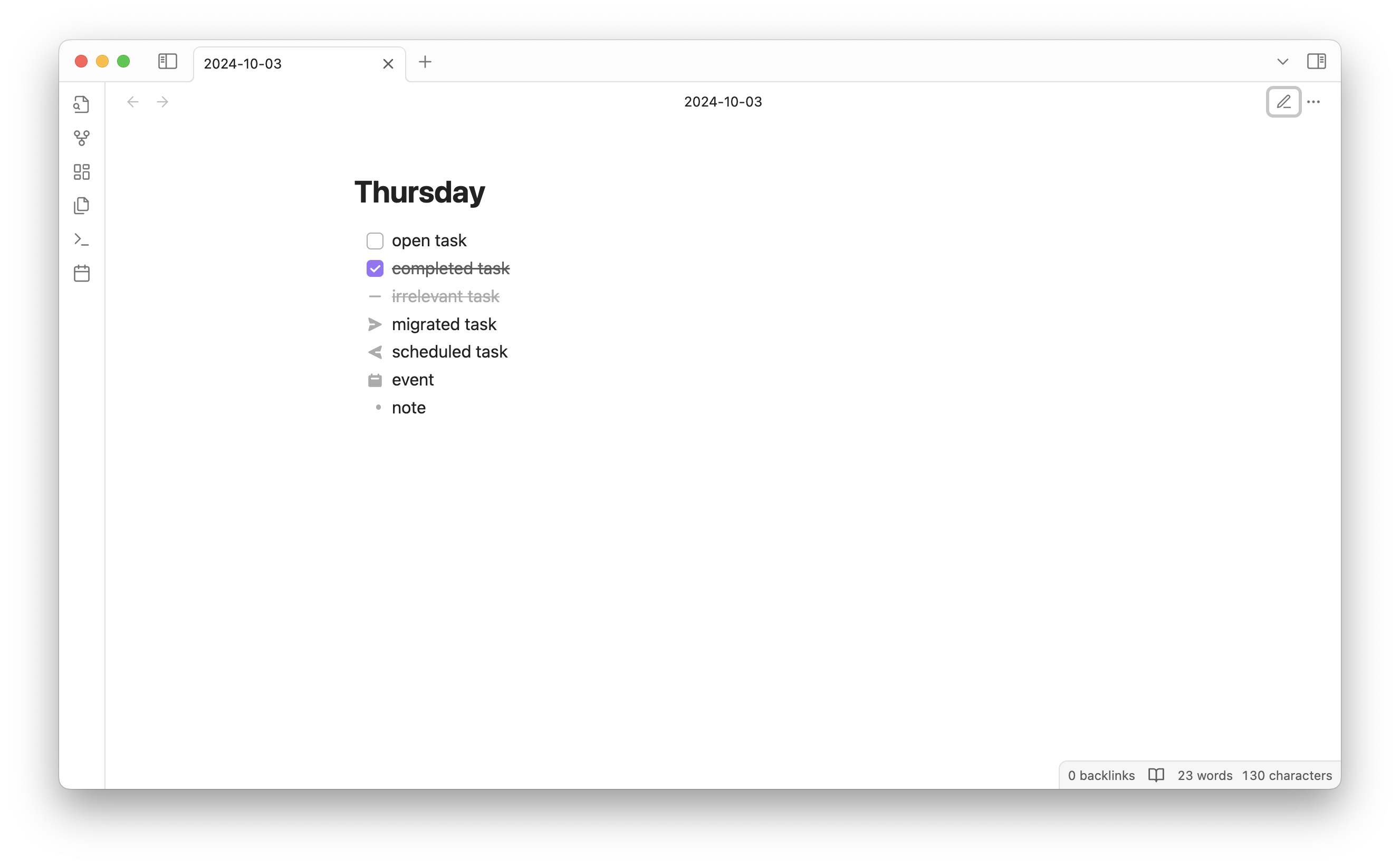 BuJo Bullets icons