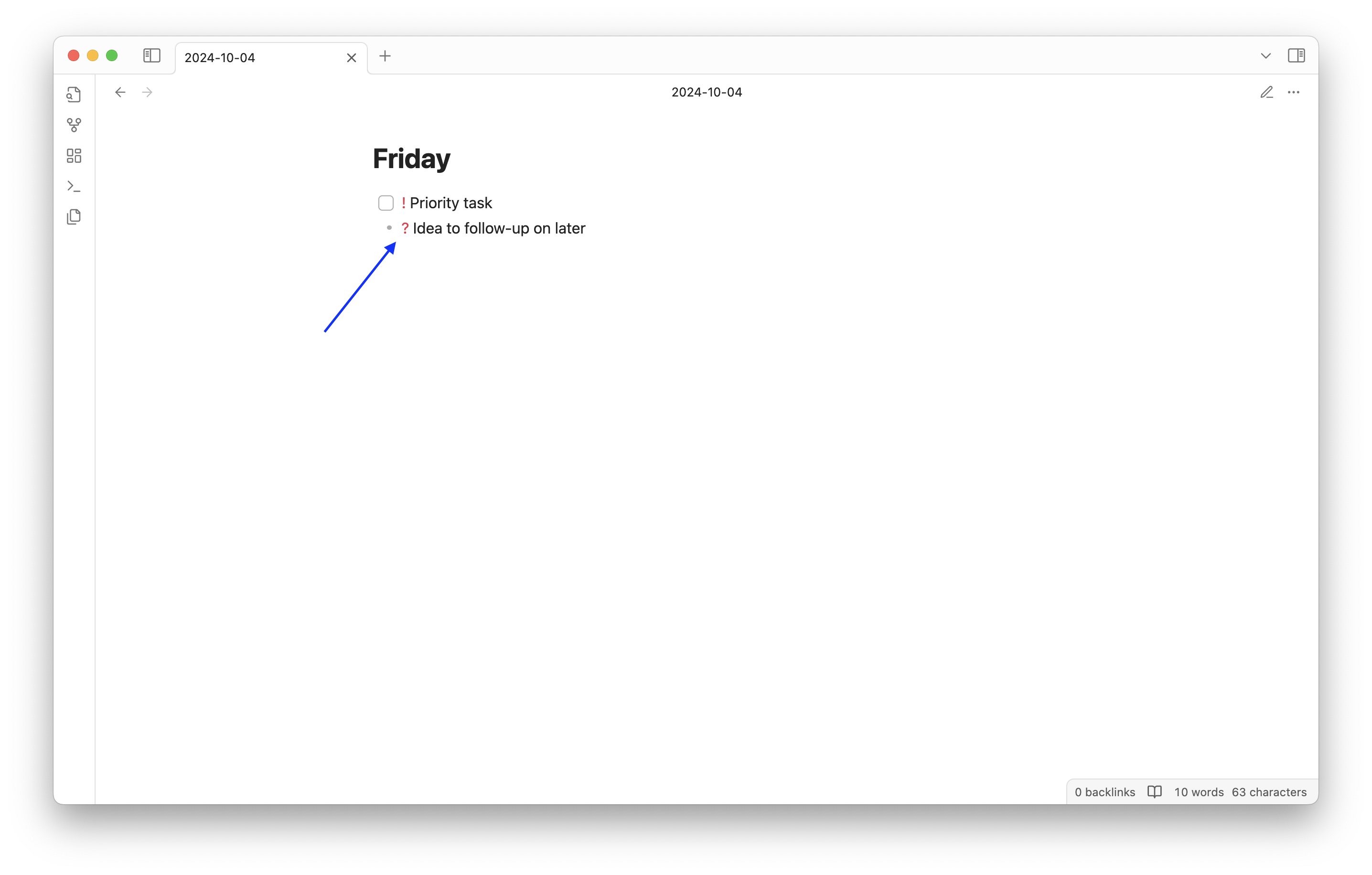 BuJo Bullets signifiers