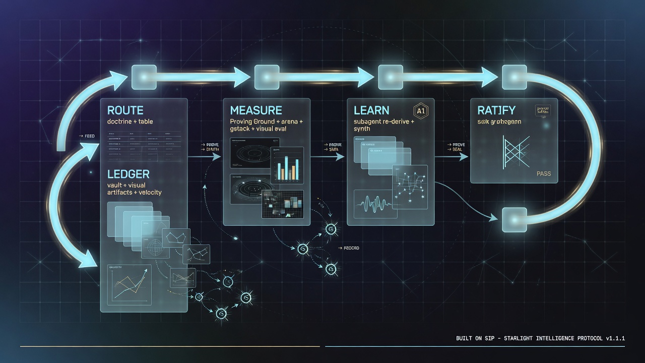 Operational architecture — vaults to index to MCP to all your CLIs, with closed feedback loop.