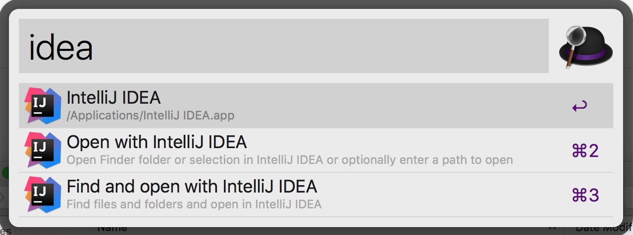 Open With IntelliJ IDEA Screenshot