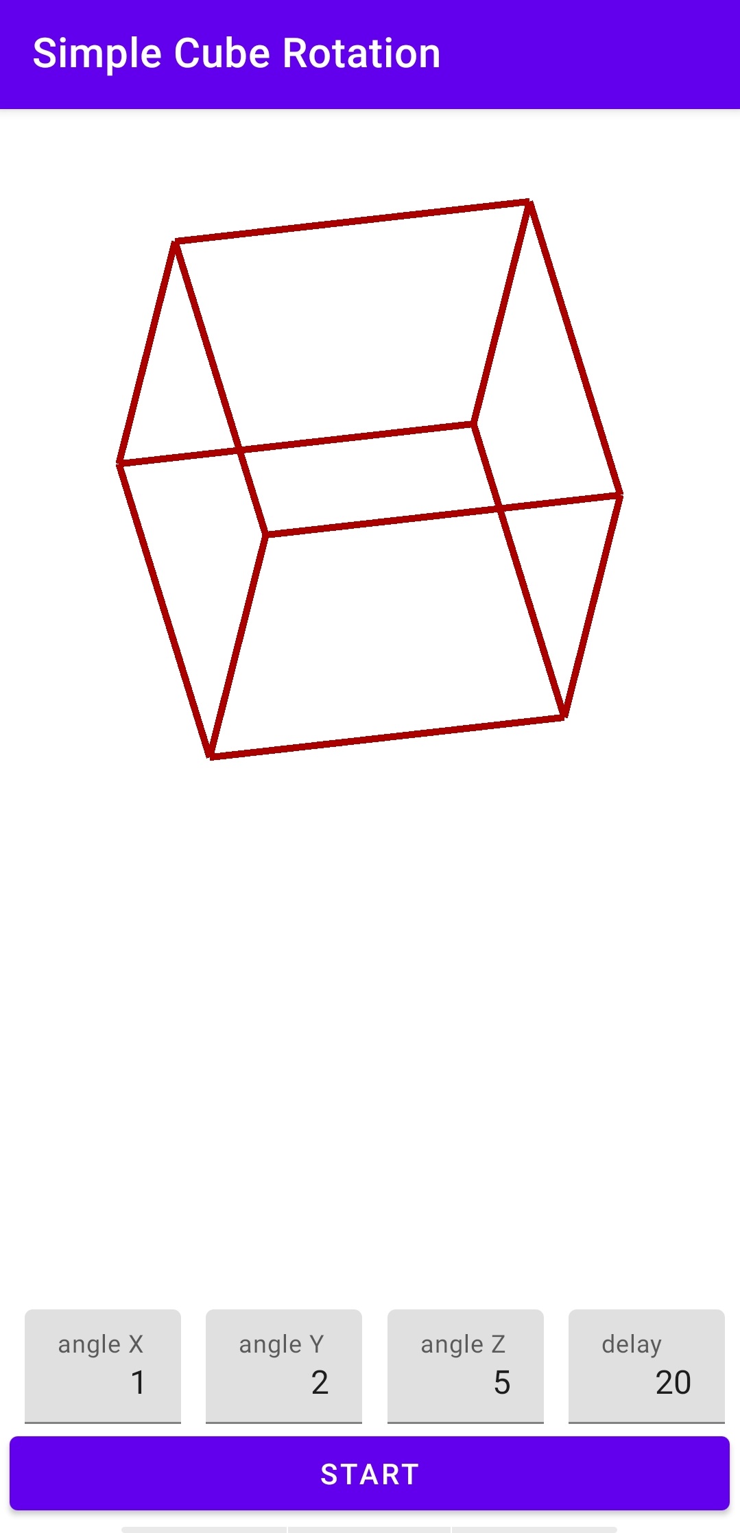 Simple Cube Rotation screenshot