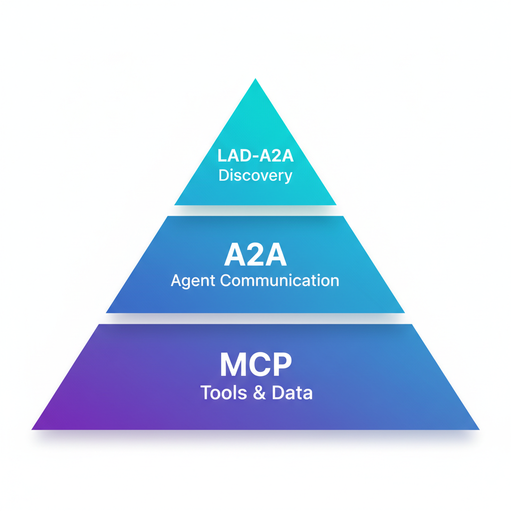 Protocol Stack: LAD-A2A → A2A → MCP