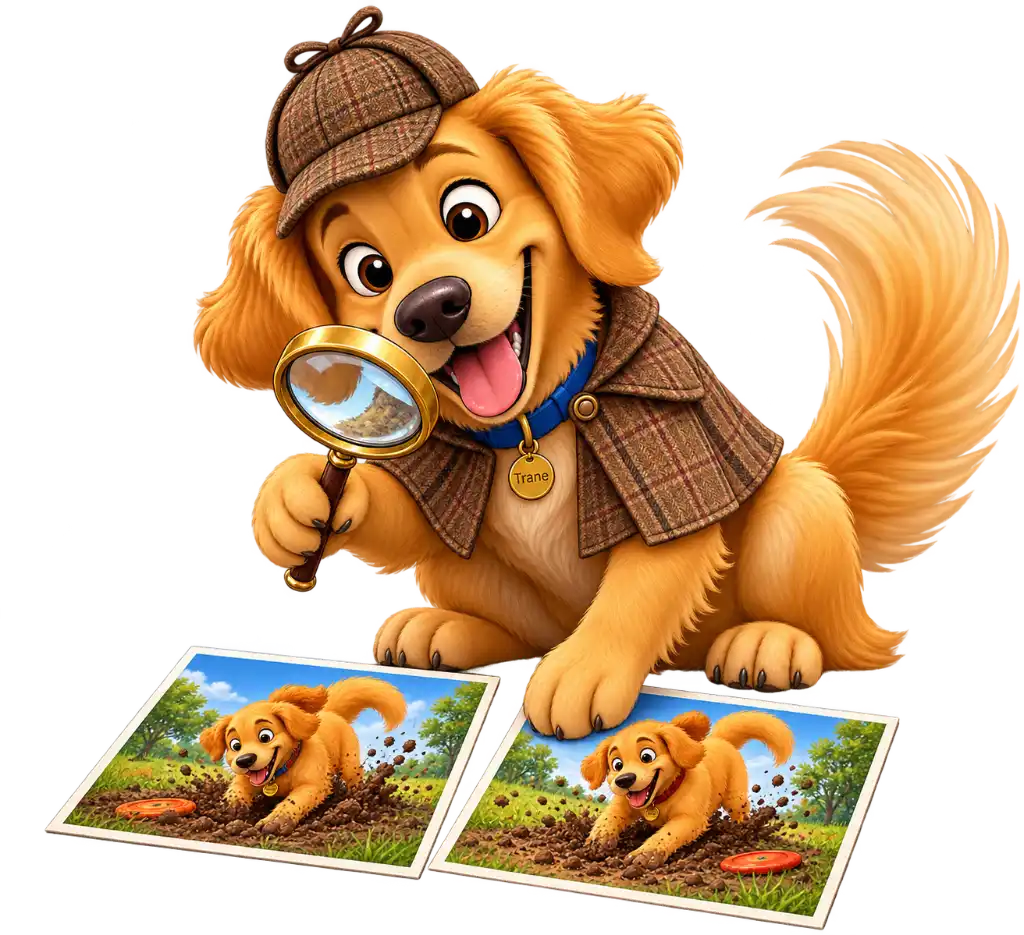 PicFetch mascot trane, at work comparing images for you.