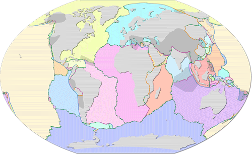 Example map using tectonic plates dataset