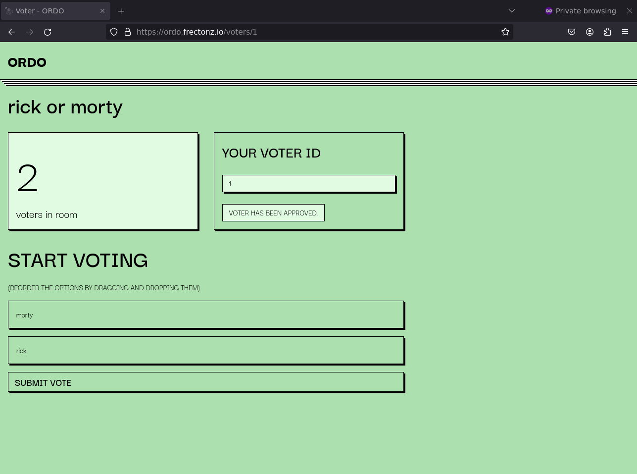 voting page