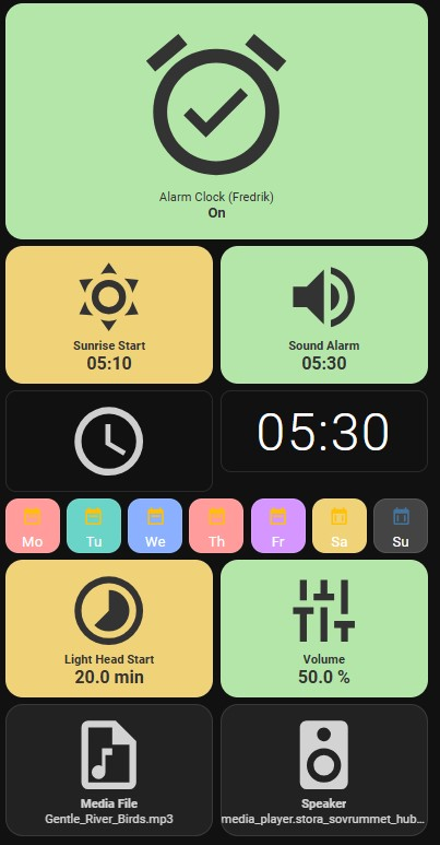 Advanced Alarm Clock Dashboard Preview