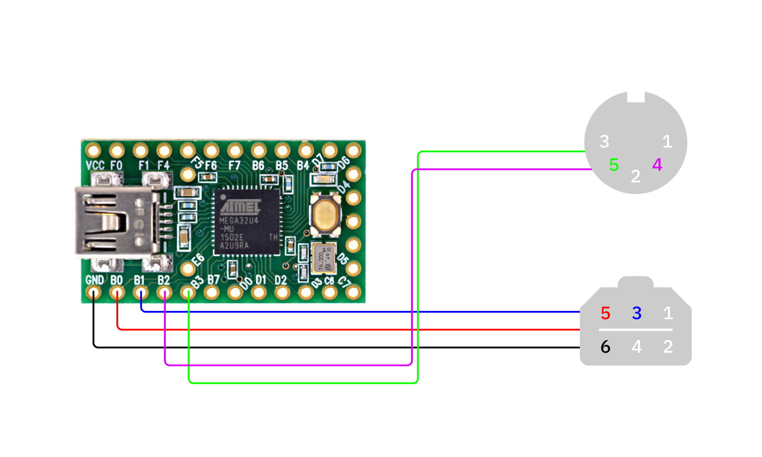 Teensy 2 wiring diagram