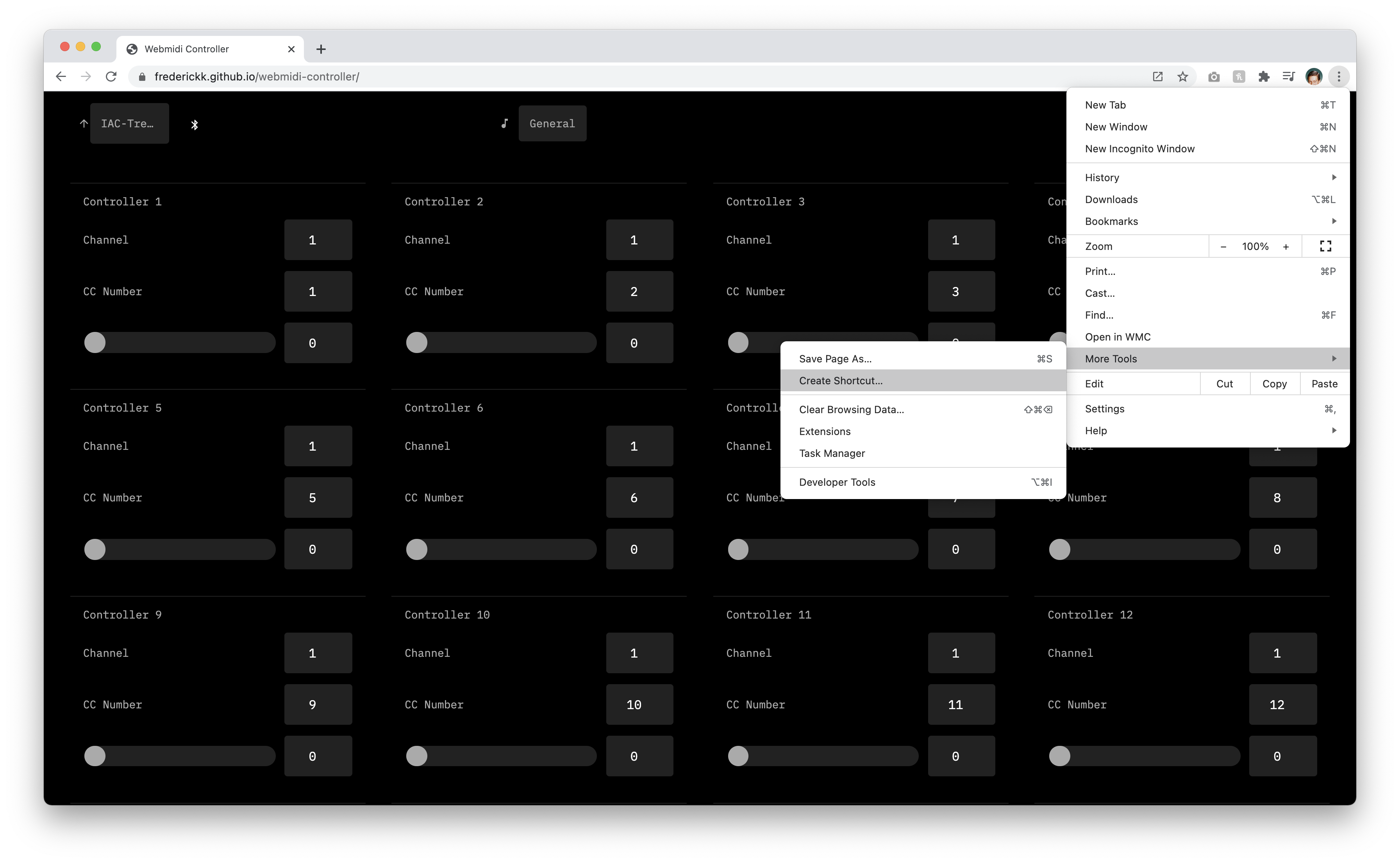 Xn Controllerbank screenshot of Chrome App install on MacOS