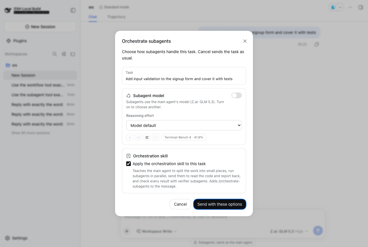 Dialog, light theme