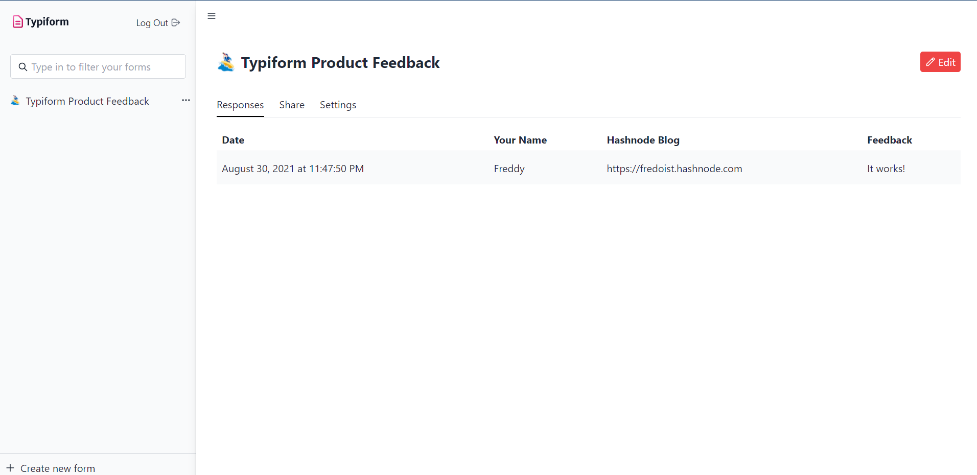 Dashboard Screenshot
