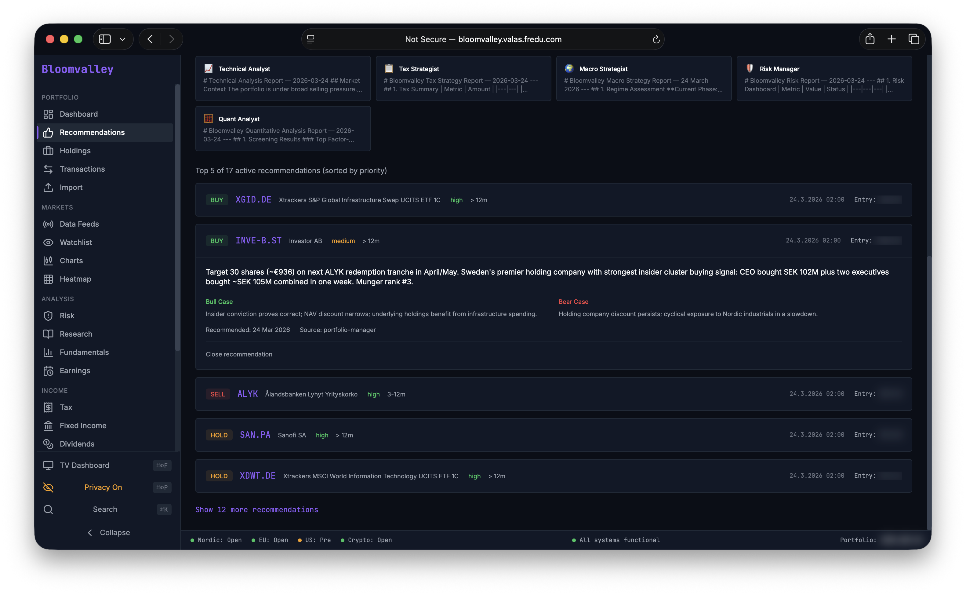 Recommendations
