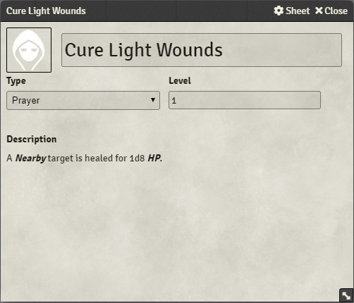 New Magic Dialog