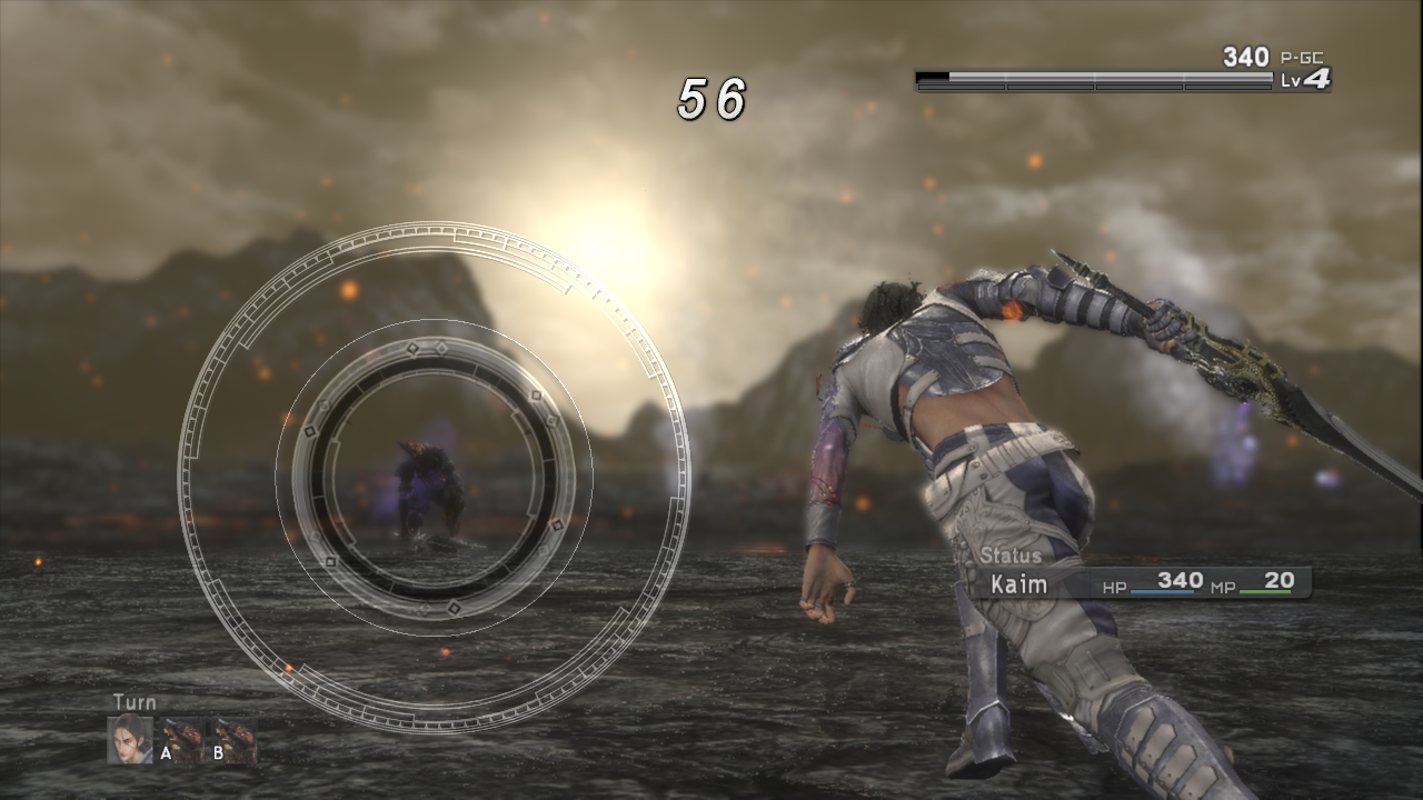 Kaim attacking with the Ring timing interface