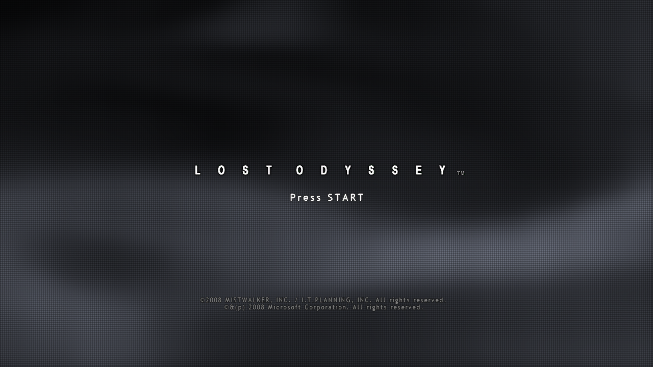 Lost Odyssey title screen — Press START