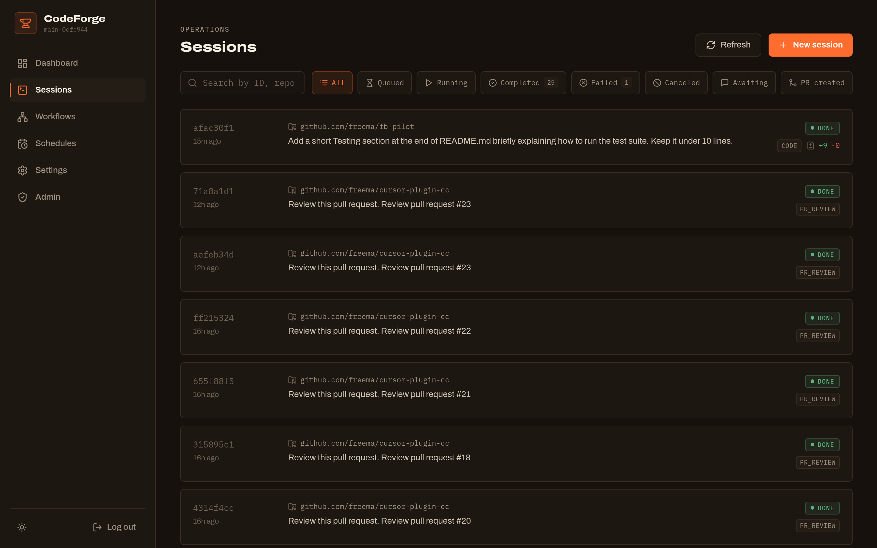 Sessions