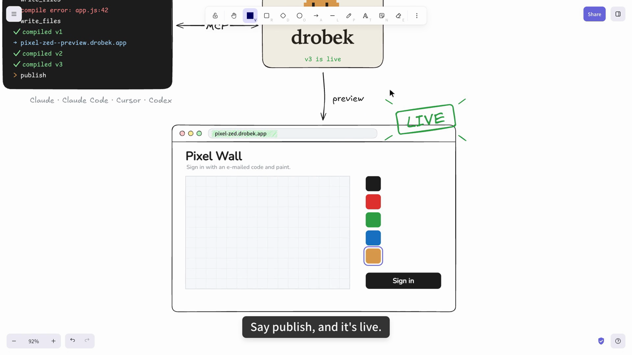 Watch the 33-second drobek demo on YouTube