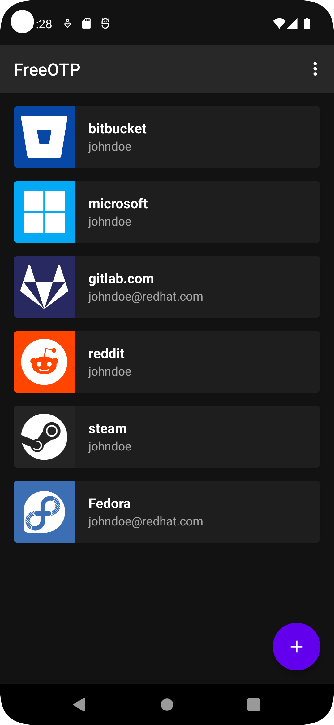 FreeOTP screenshot 3