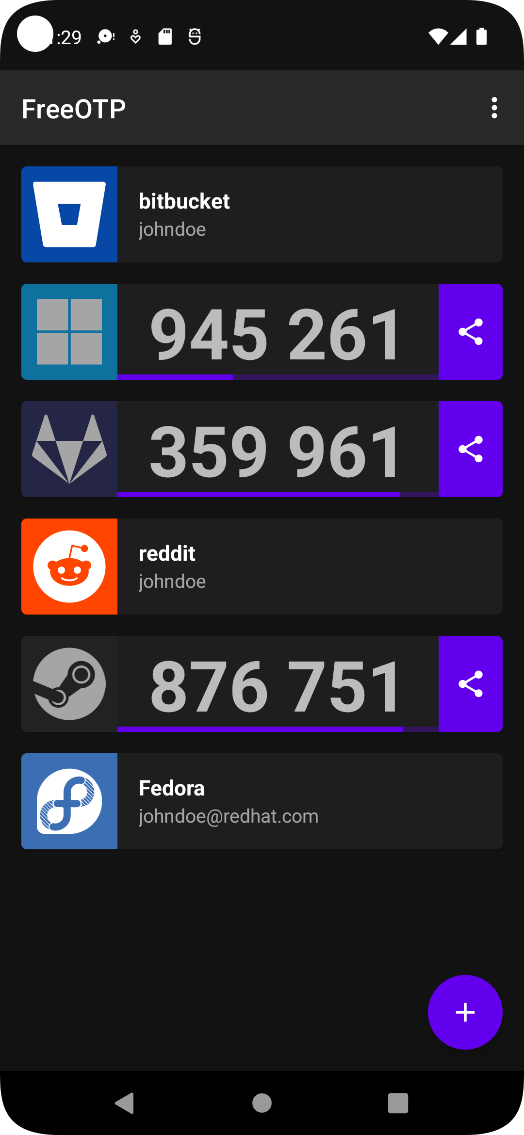 FreeOTP screenshot 4