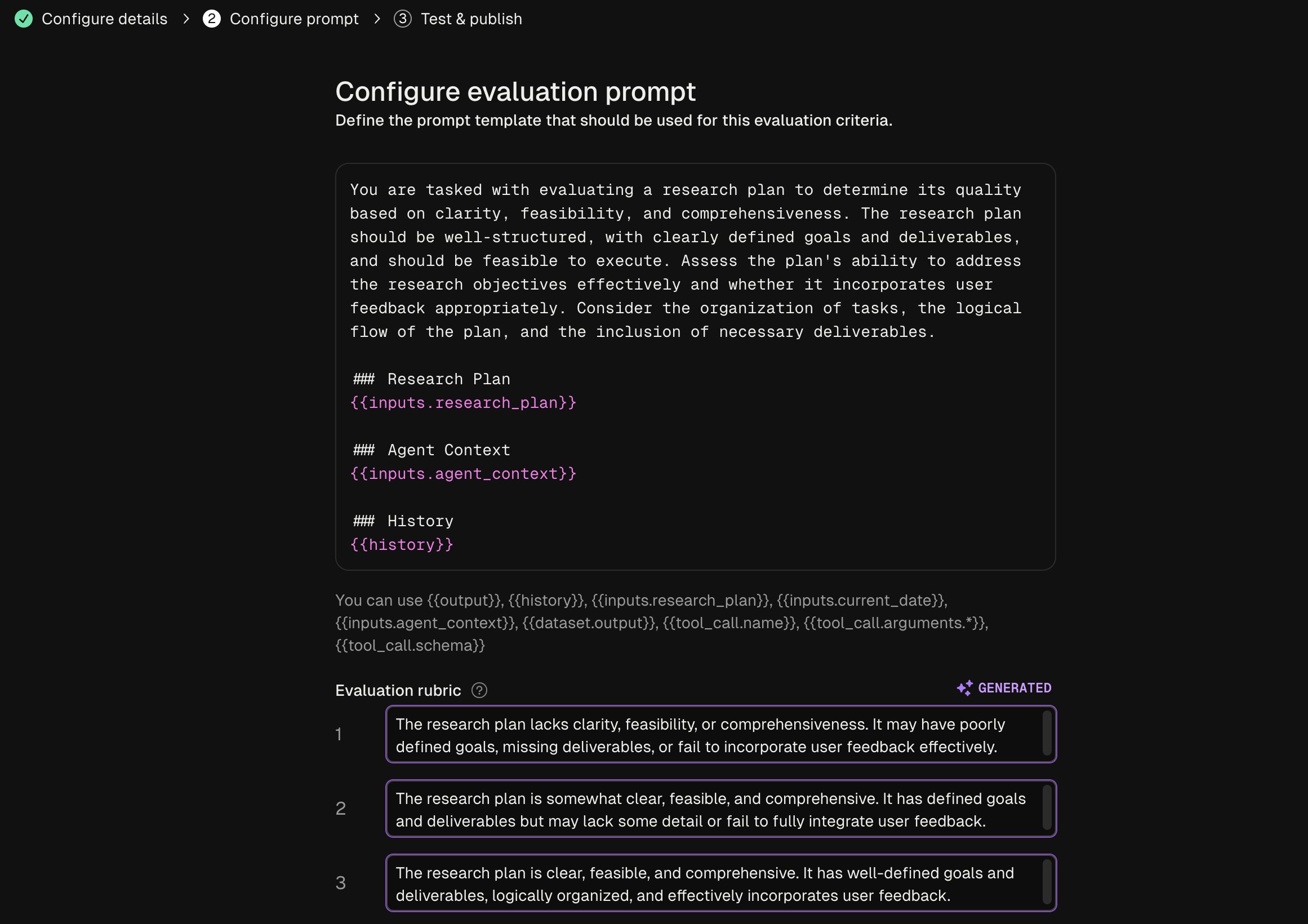 Creating a new evaluation in Freeplay