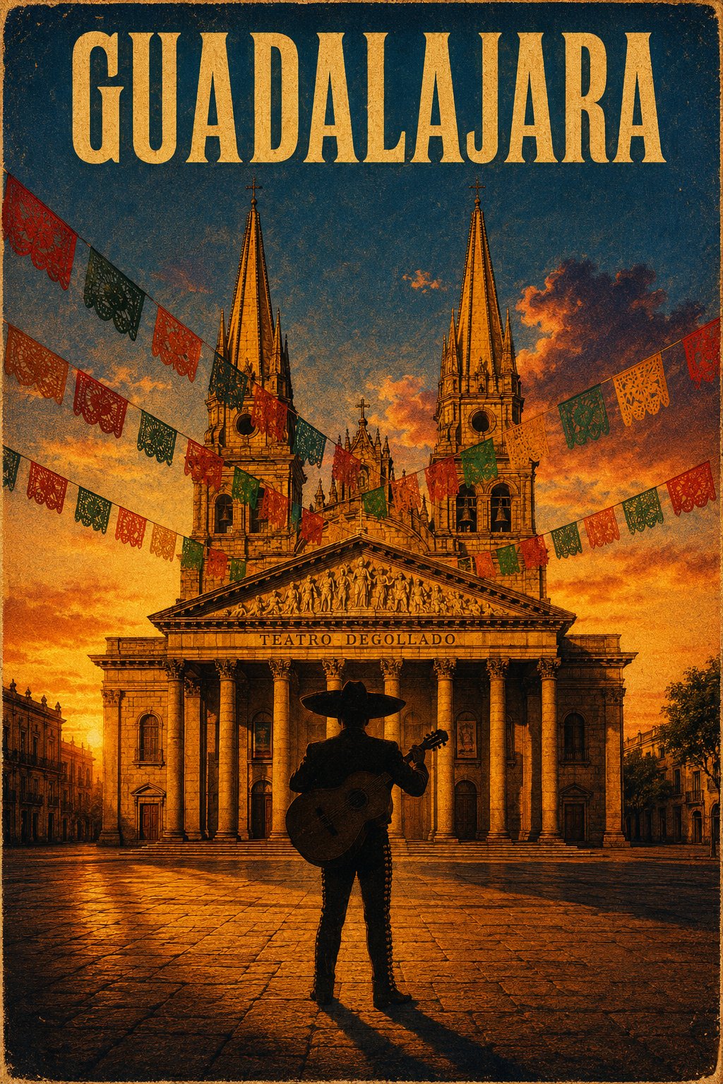 Guadalajara Vintage Movie Poster