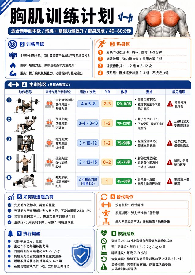 一张中文健身信息图