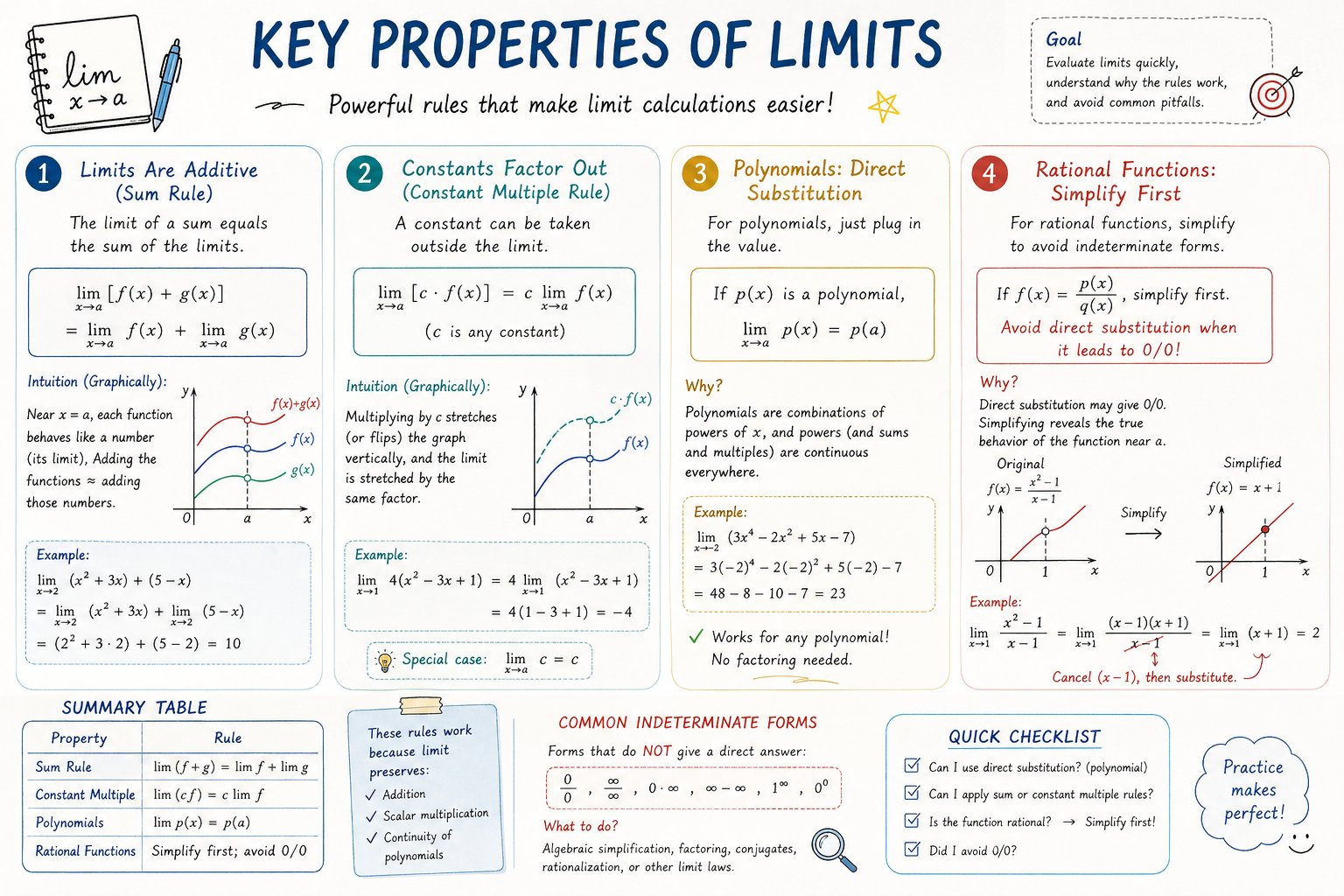 AP Calculus 学习表信息图