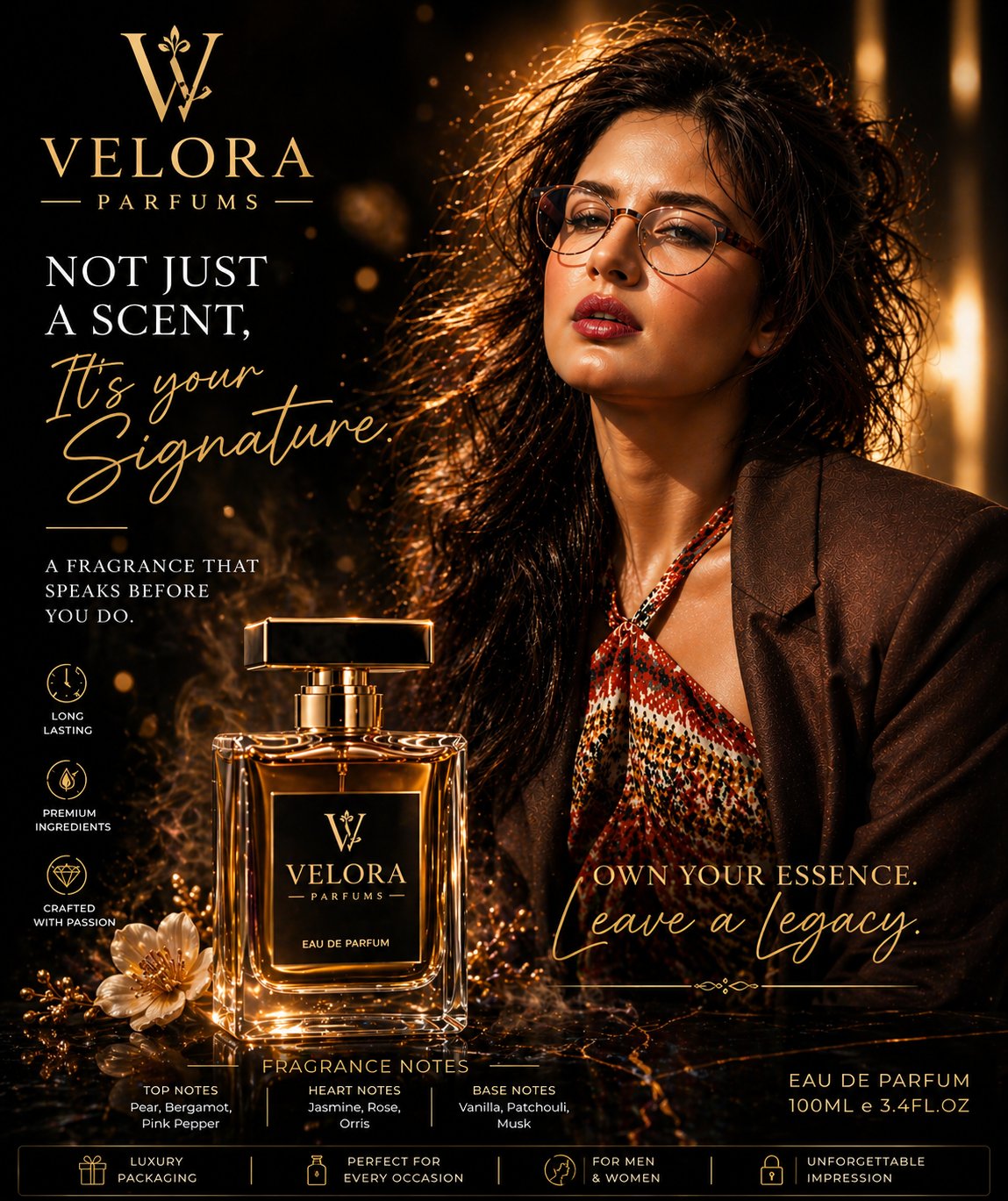 VELORA 奢华香水广告海报