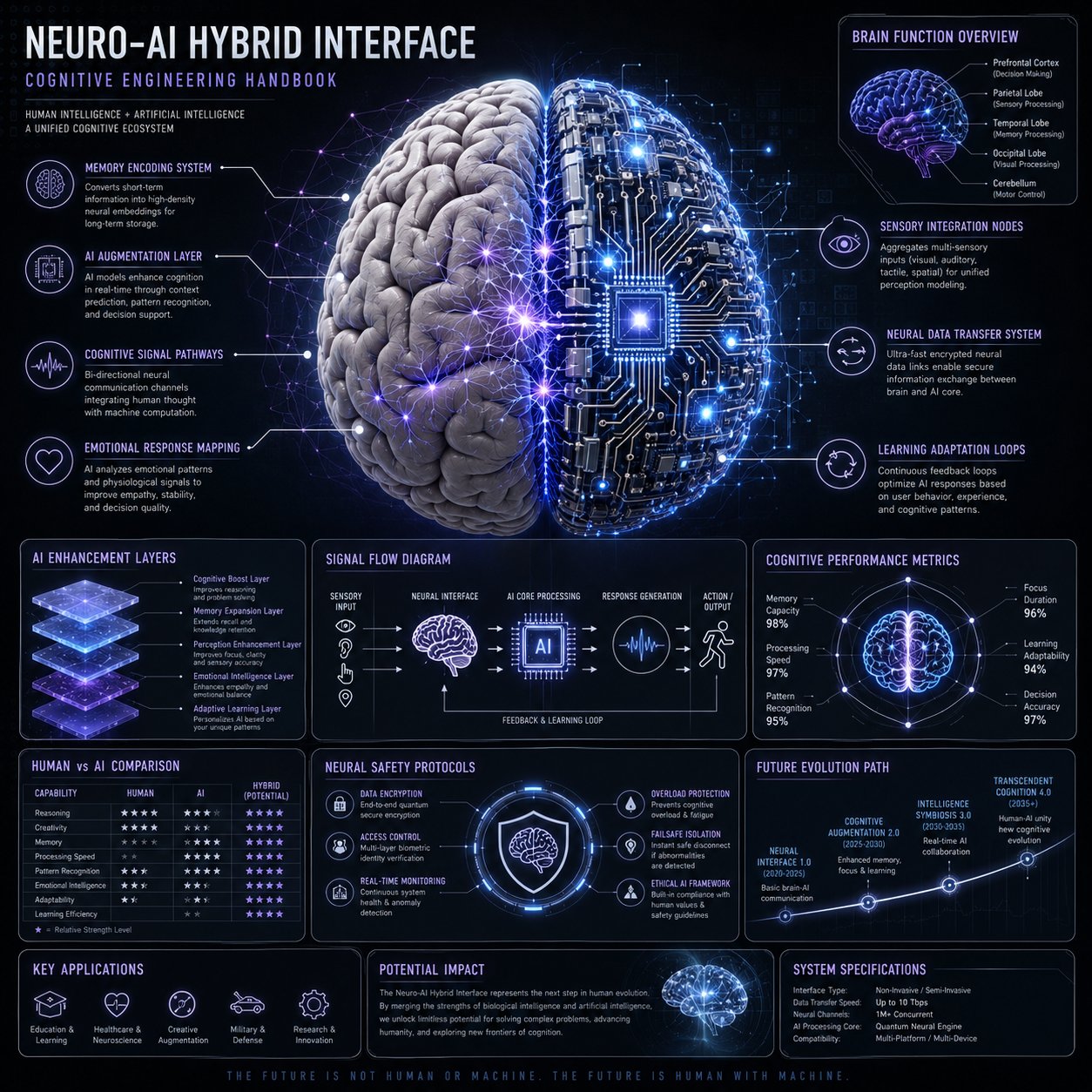 Neuro-AI 混合系统信息图