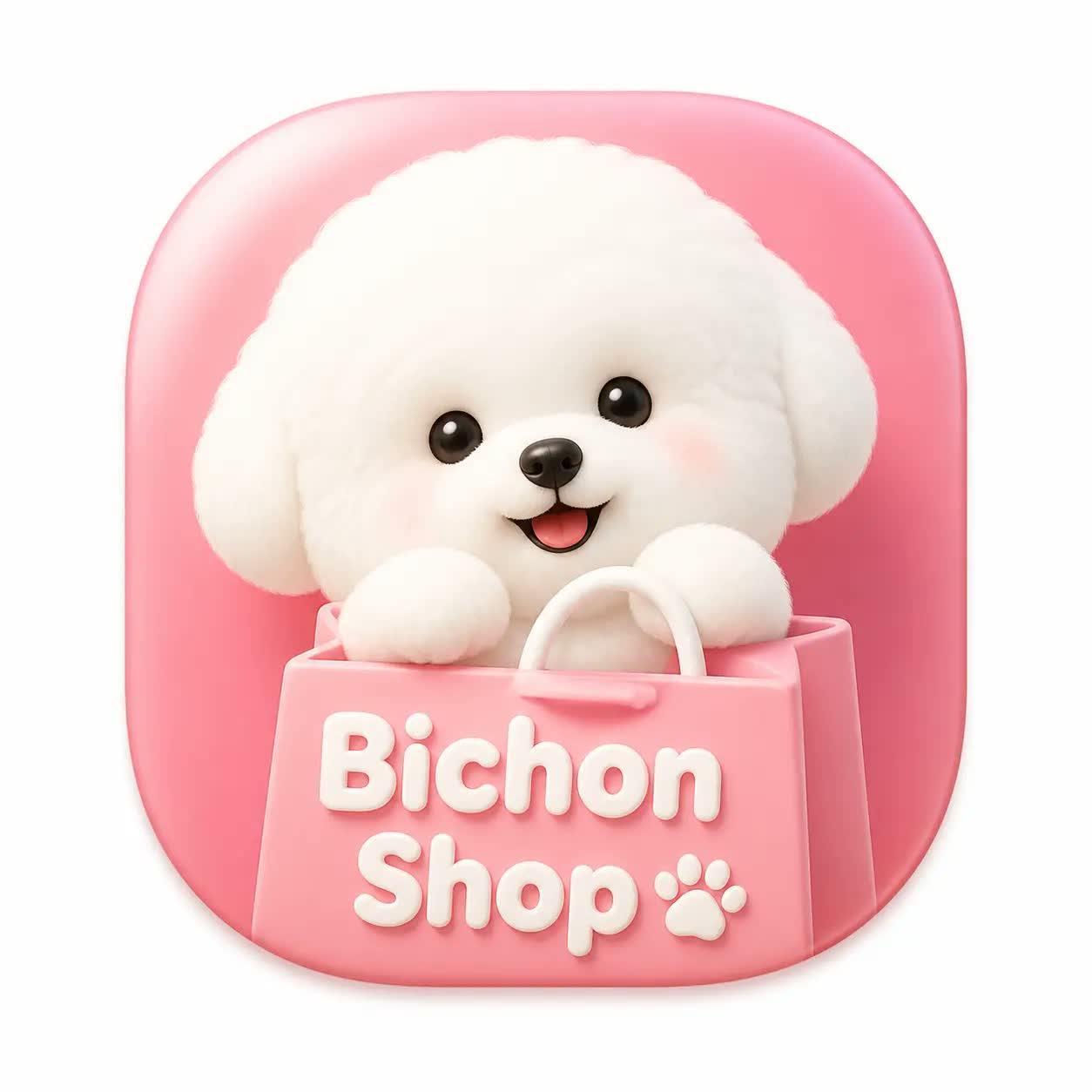 Bichon Shop 拟物 App 图标