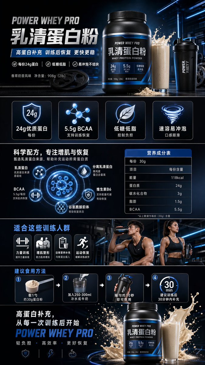 健身蛋白粉电商详情页
