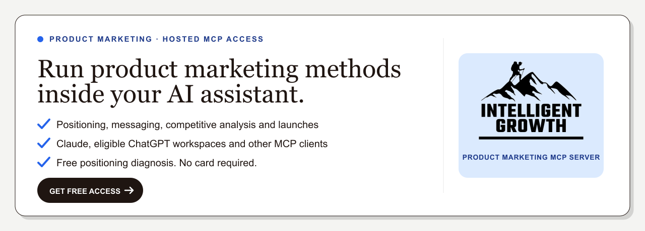 Get free access to the Intelligent Growth product marketing MCP server