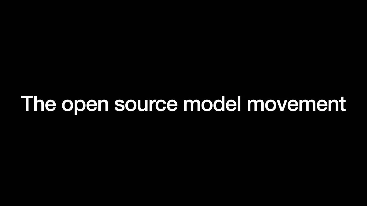 The open source model movement