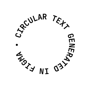 Circular text generated in Figma