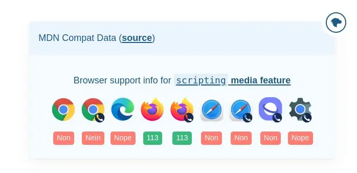 scripting propery support in browsers as of 20/04/2023